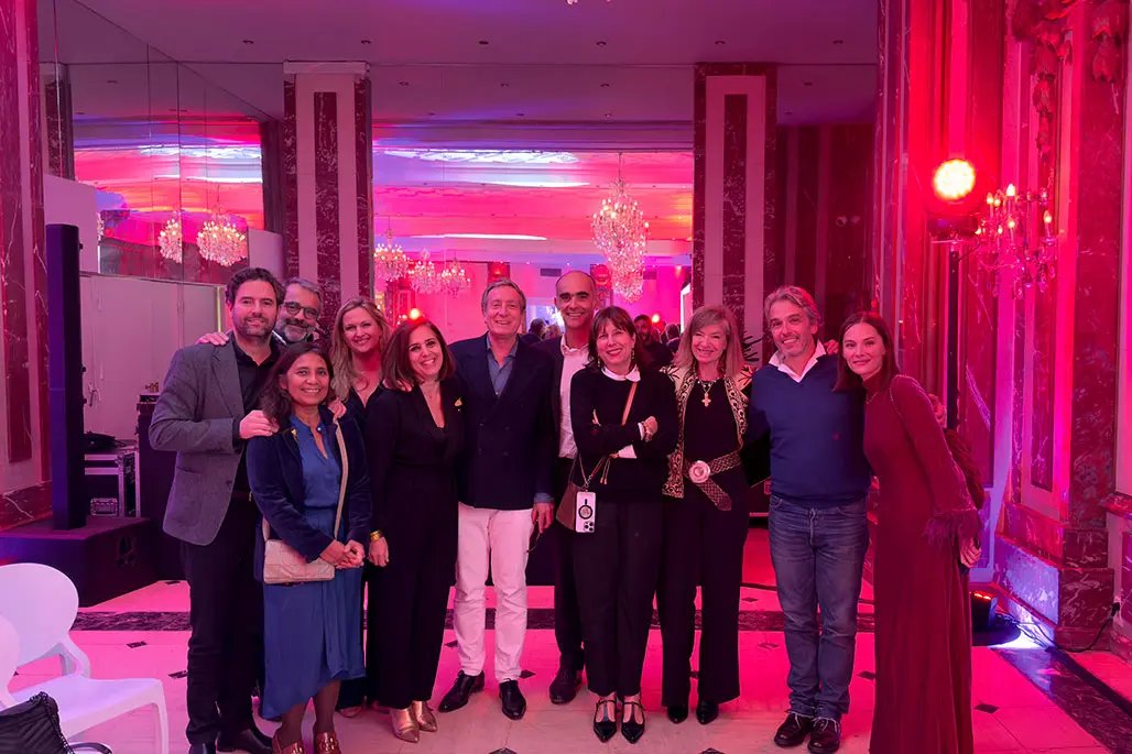 Gilles Andrier surrounded by family and colleagues