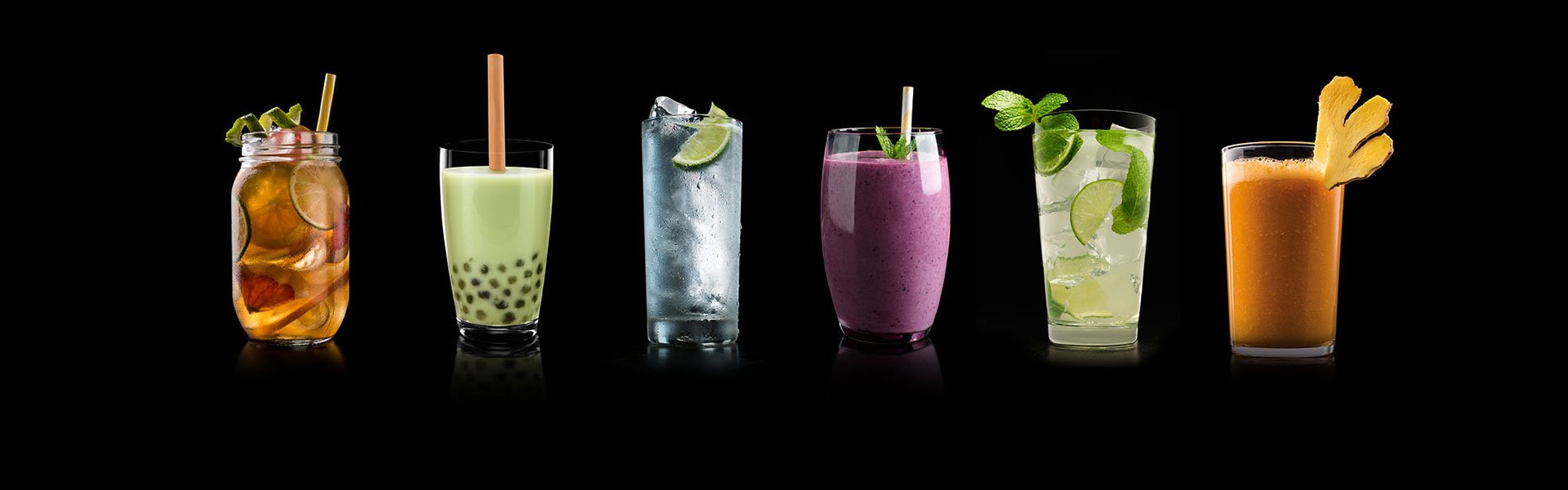 A range of healthy beverages